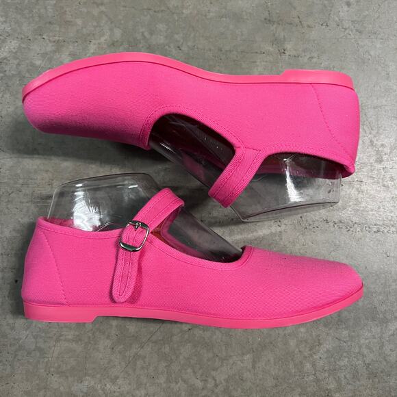 On Your Feet US 5.5 VINTAGE Y2K Kung Fu Womens Pink Mary Jane Buckle Strap Flats - Picture 3 of 11
